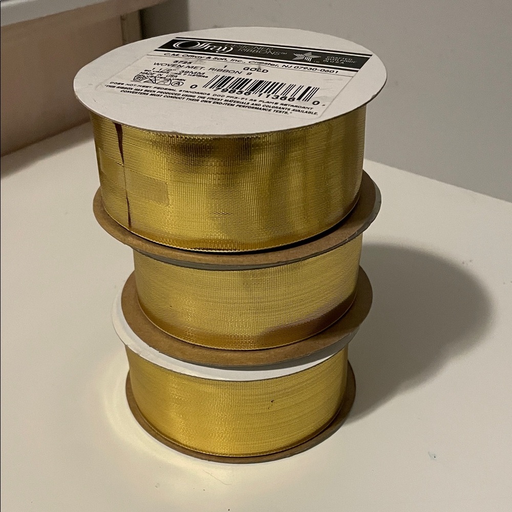 Offray Designer Ribbons - gold